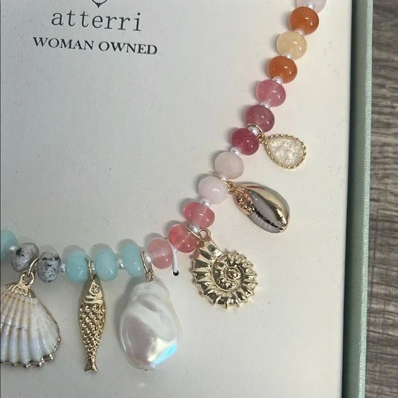 ArteriesOcean Motif Semi-Precious Stone Necklace ✨